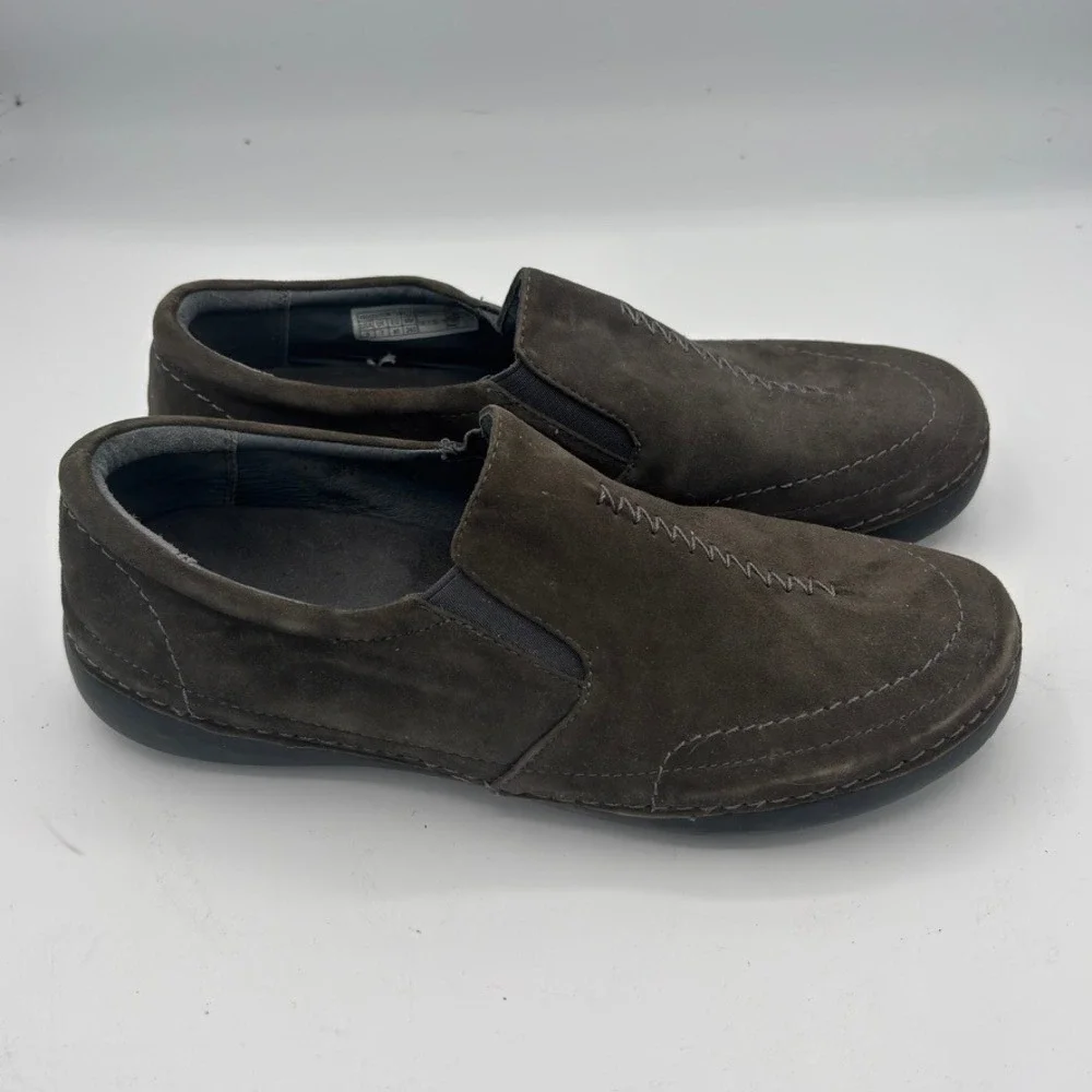 Vionic Addison Loafers Women Sz 9 Grey Suede Orthopedic Comfort Shoes